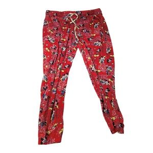 Disney Minnie Mouse Red Mickey Fireworks 4th of July Pajama Pants XL